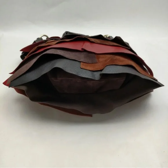 YVES SAINT LAURENT - Chevre Ruffle Saint Tropez Multicolor Leather Shoulder Bag - Picture 5 of 10